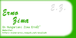 erno zima business card